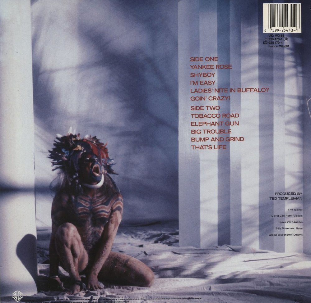 David Lee Roth Eat 'Em And Smile - Price Stickered UK vinyl LP album (LP record) 075992547017