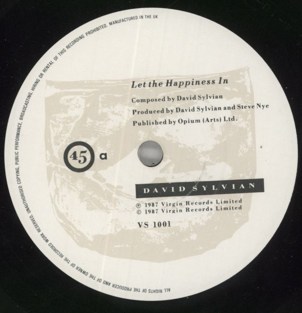 David Sylvian Let The Happiness In UK 7" vinyl single (7 inch record / 45) SYL07LE109382