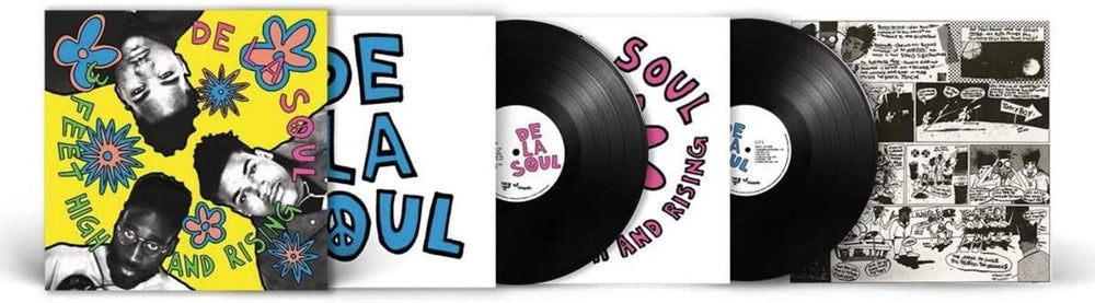 De La Soul 3 Feet High And Rising - Black Vinyl + Comic Insert - Sealed UK 2-LP vinyl record set (Double LP Album) DLS2LFE807894