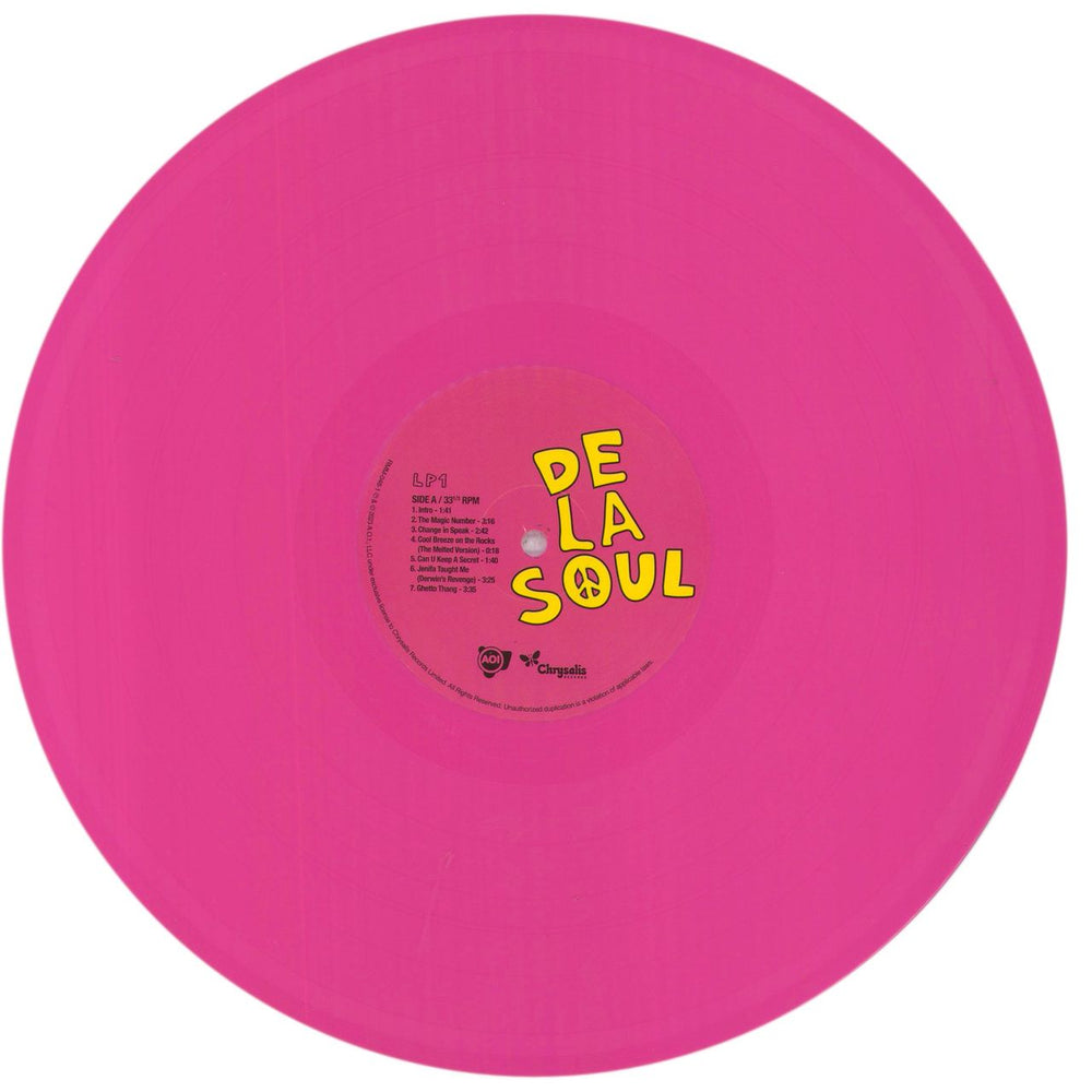 De La Soul 3 Feet High And Rising - Magenta Vinyl + Comic Insert UK 2-LP vinyl record set (Double LP Album) DLS2LFE842285