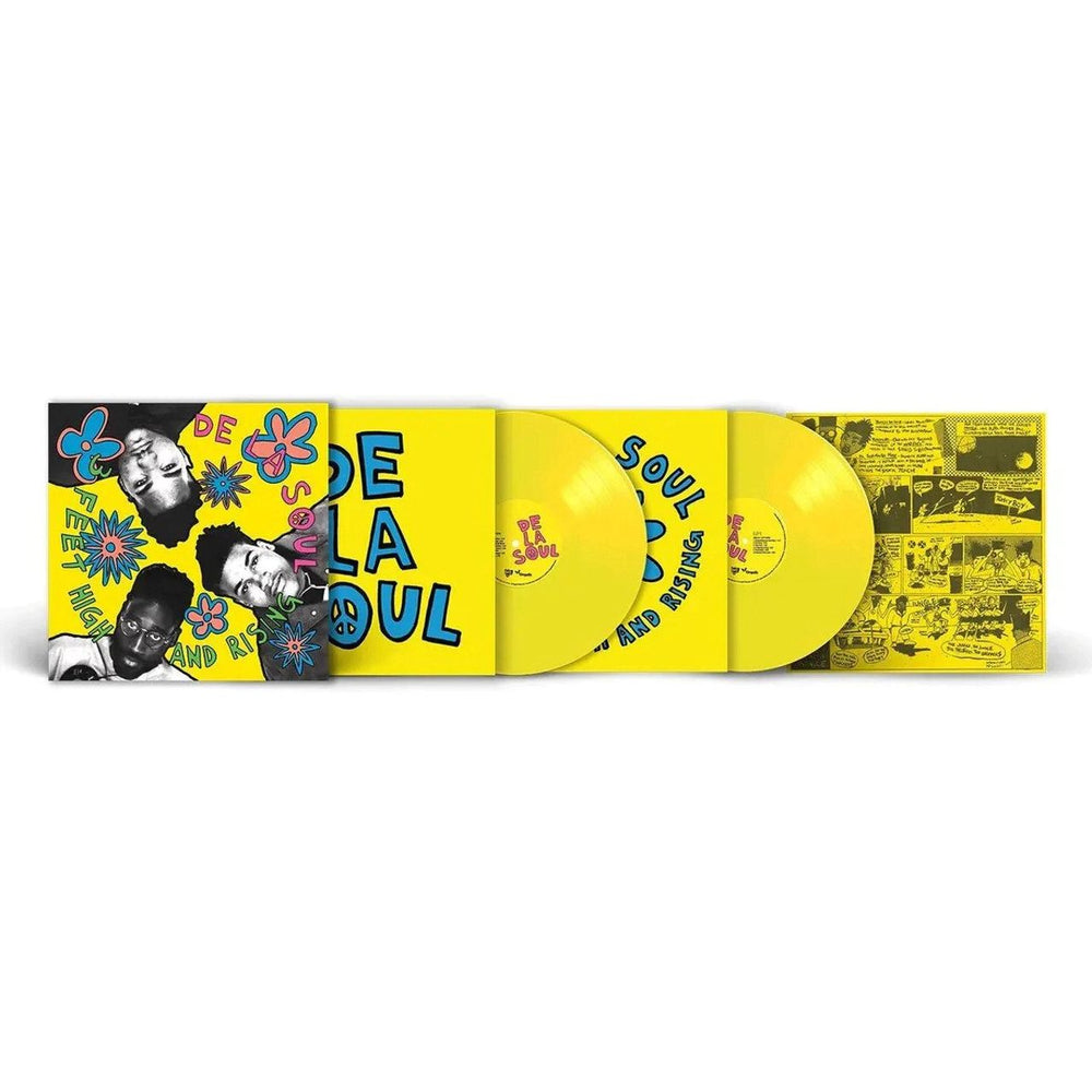 De La Soul 3 Feet High And Rising - Yellow Vinyl + Comic Insert - Sealed UK 2-LP vinyl record set (Double LP Album) RMM-045-1