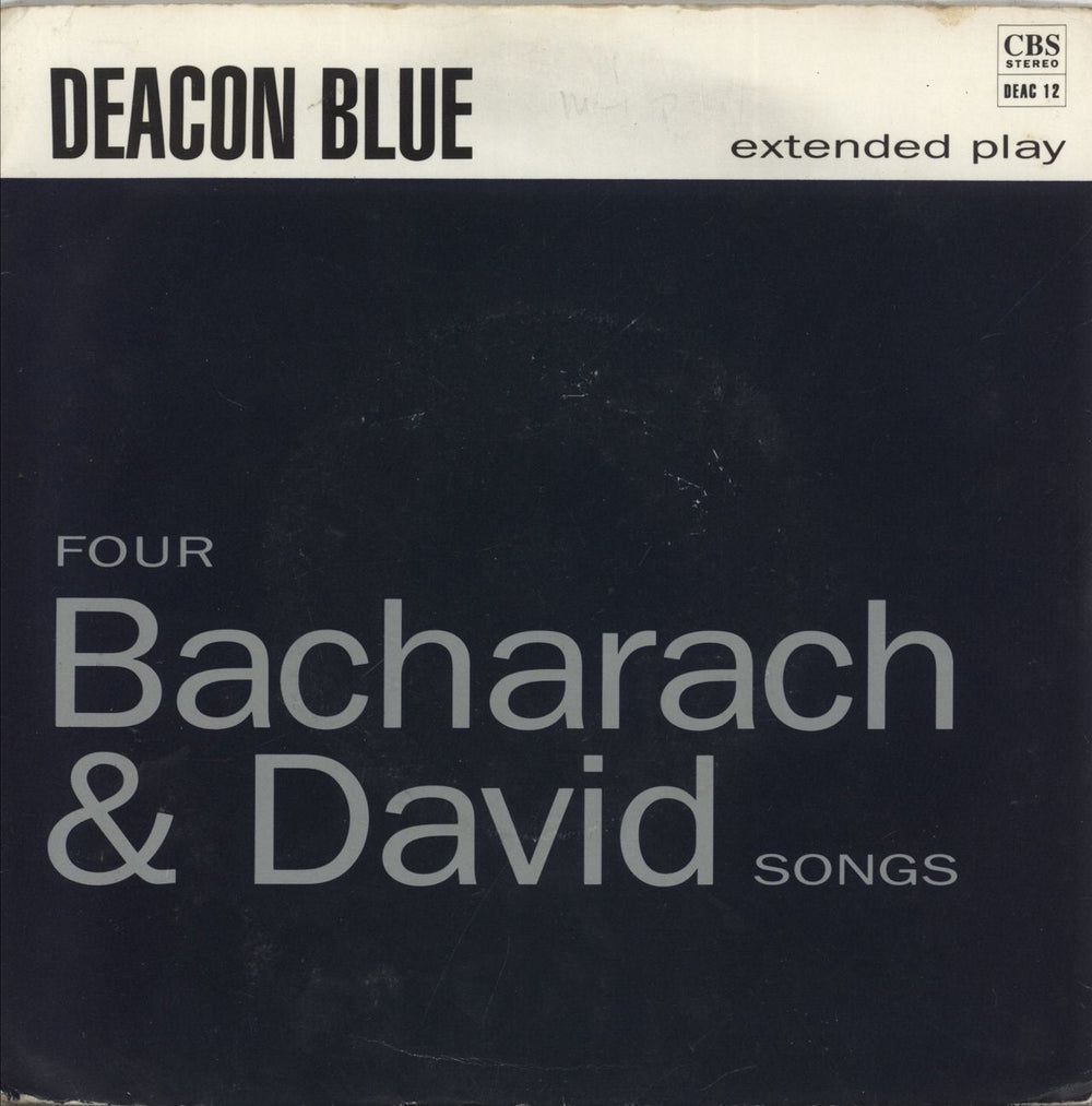 Deacon Blue Four Bacharach & David Songs UK 7" vinyl single (7 inch record / 45) DEAC12