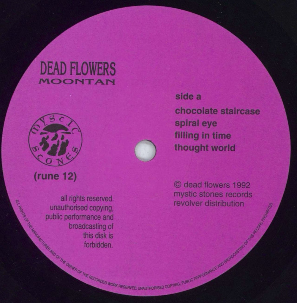 Dead Flowers Moontan UK vinyl LP album (LP record) 5MFLPMO819169