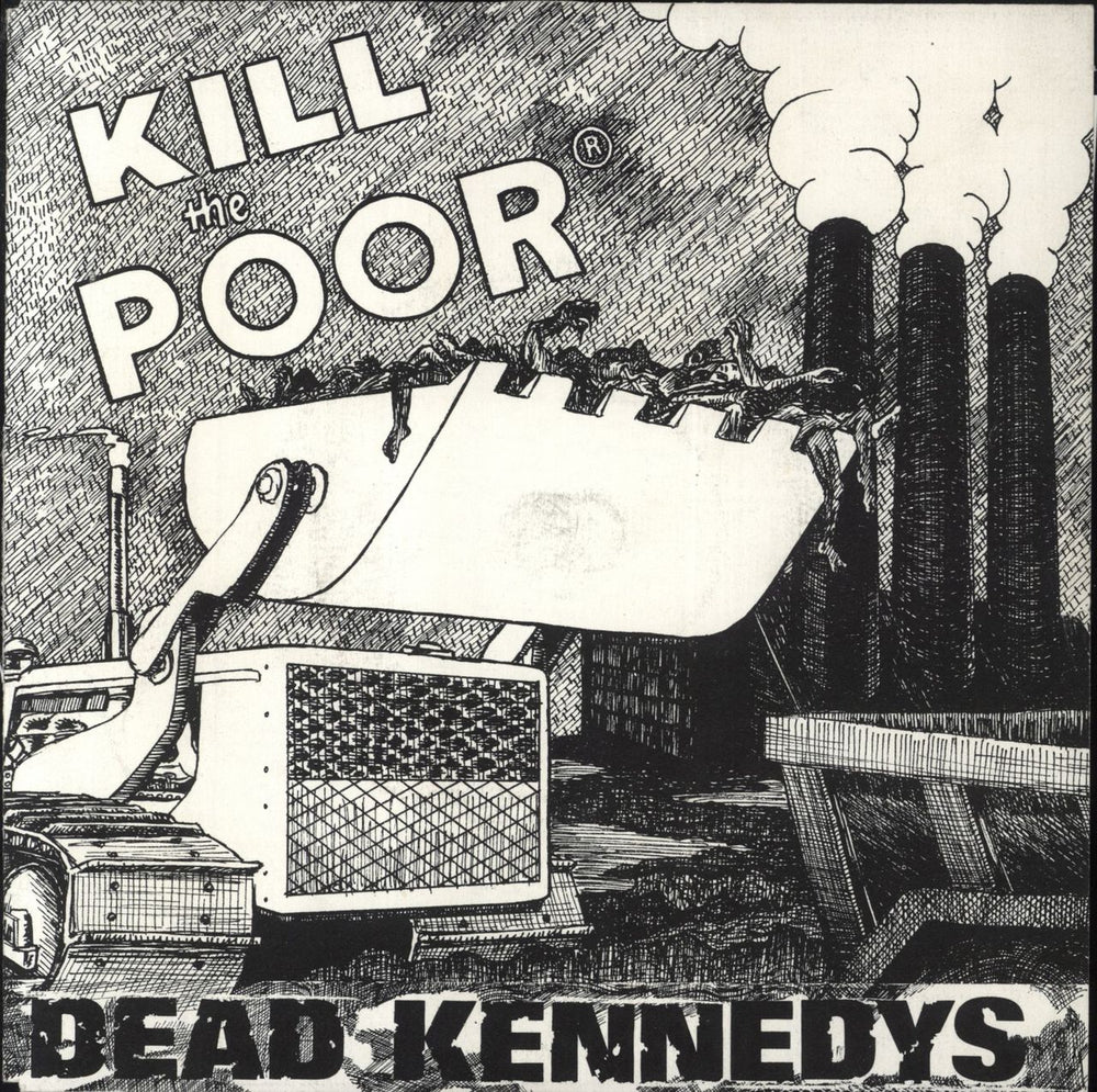 Dead Kennedys Kill The Poor + Lyric Insert UK 7" vinyl single (7 inch record / 45) CHERRY16