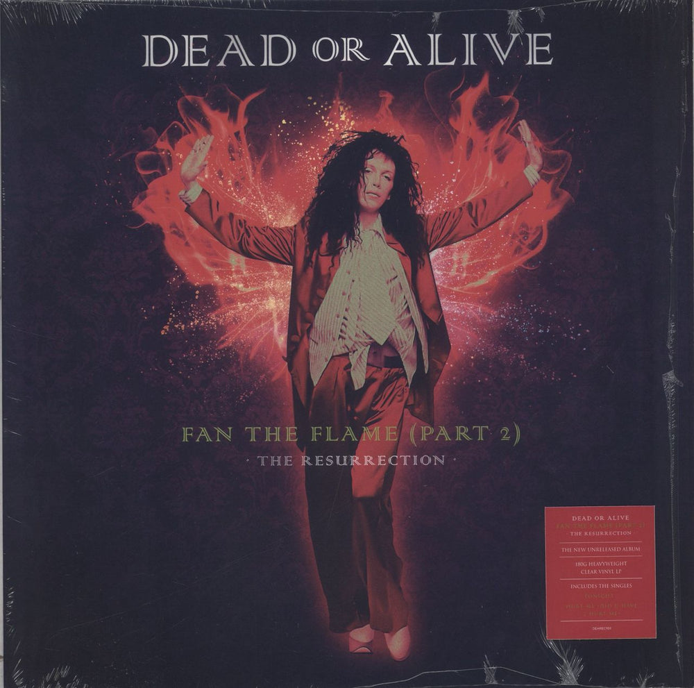 Dead Or Alive Fan The Flame (Part 2): The Resurrection - 180gm Clear Vinyl UK vinyl LP album (LP record) DEMREC959