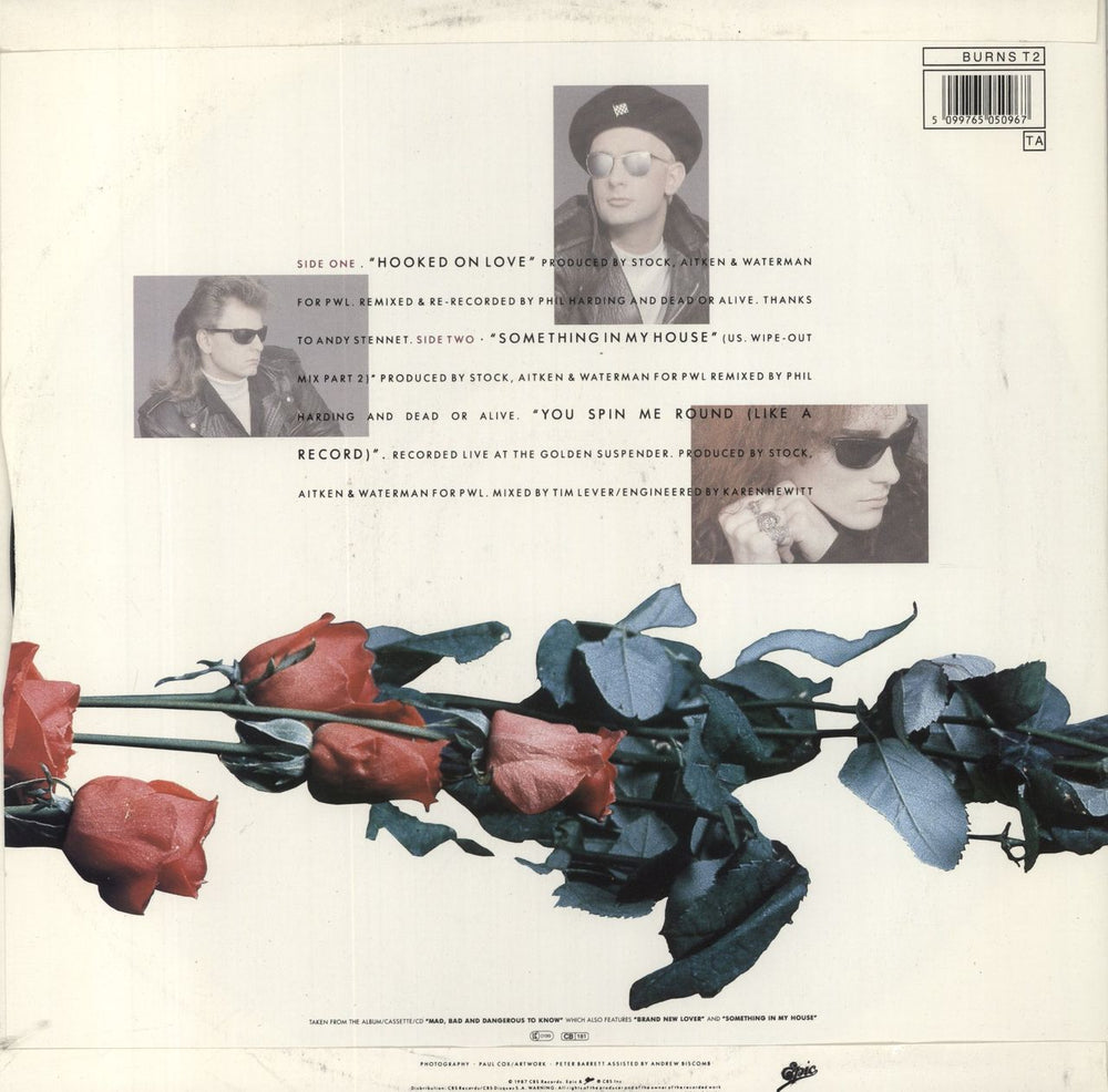 Dead Or Alive Hooked On Love UK 12" vinyl single (12 inch record / Maxi-single) 5099765050967