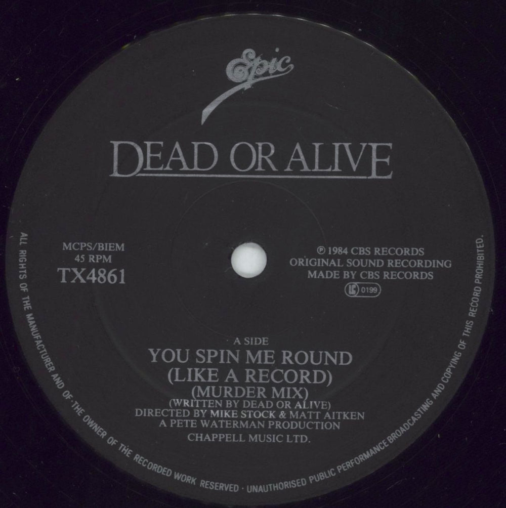 Dead Or Alive You Spin Me Round - Murder Mix UK 12" vinyl single (12 inch record / Maxi-single) DOA12YO09352