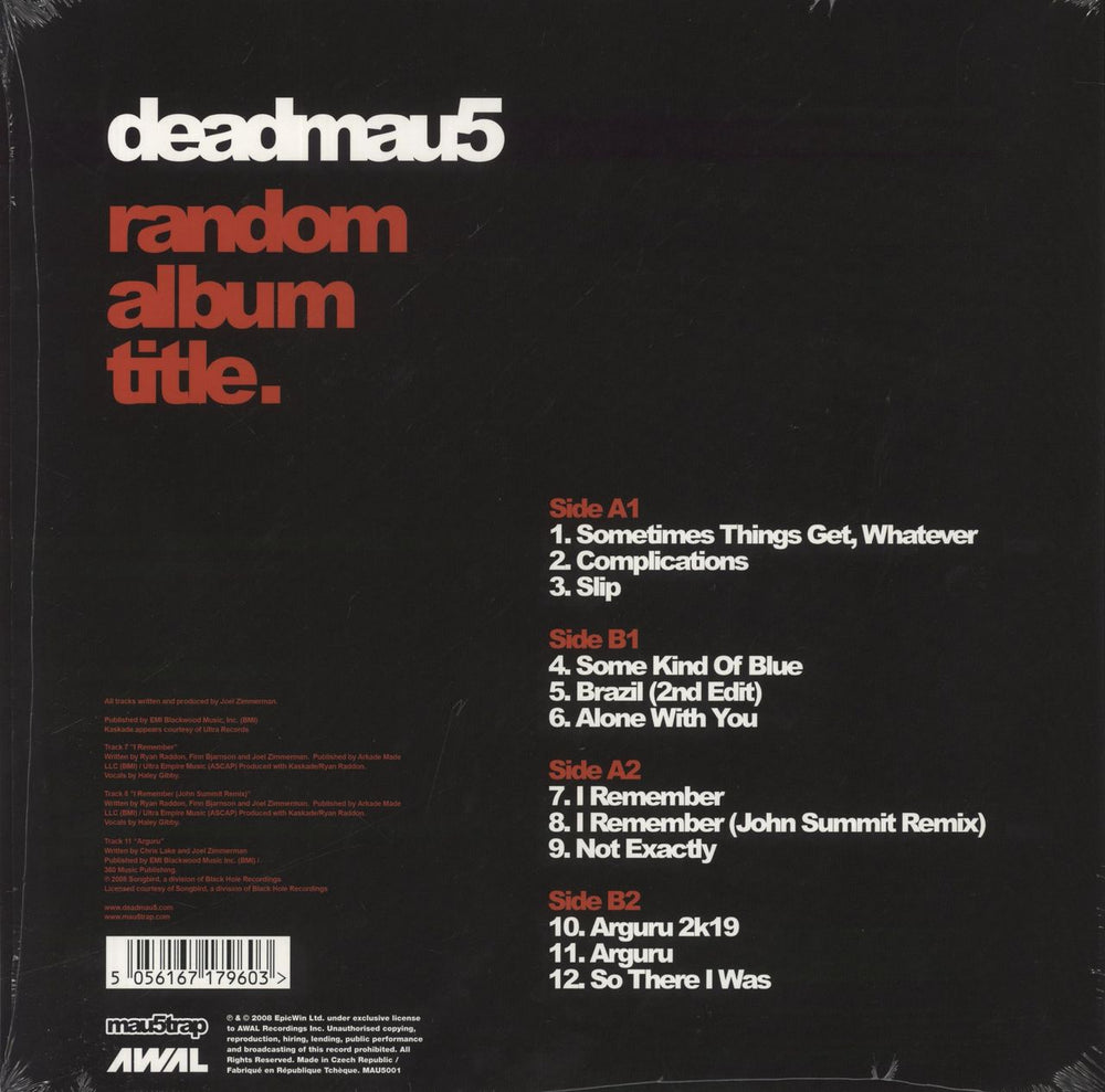 Deadmau5 Random Album Title - Red Vinyl UK 2-LP vinyl record set (Double LP Album) 5056167179603