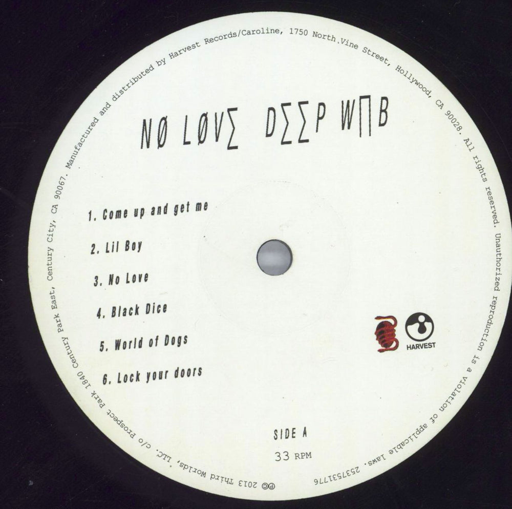 Death Grips No Love Deep Web - 2nd US vinyl LP album (LP record) 5FBLPNO820545