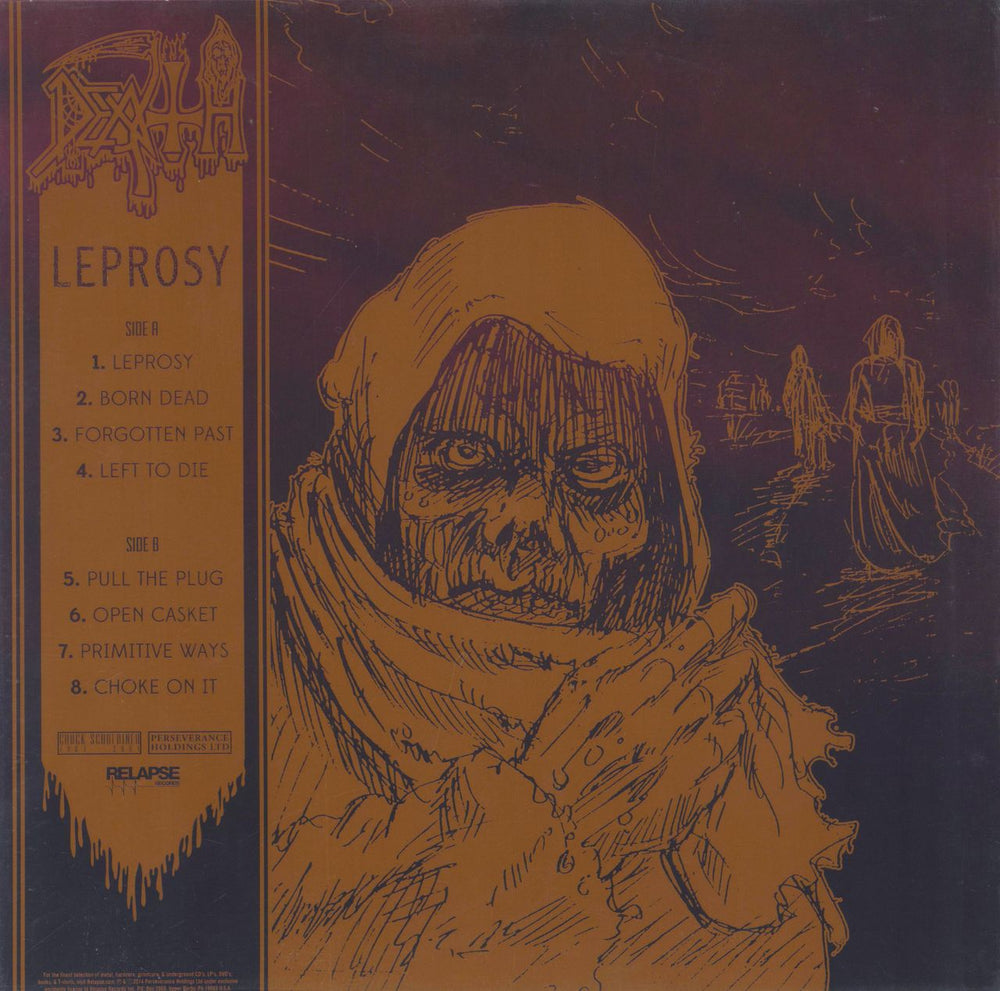 Death Leprosy - Pink with White Butterfly Splatter Vinyl US vinyl LP album (LP record) 781676448111