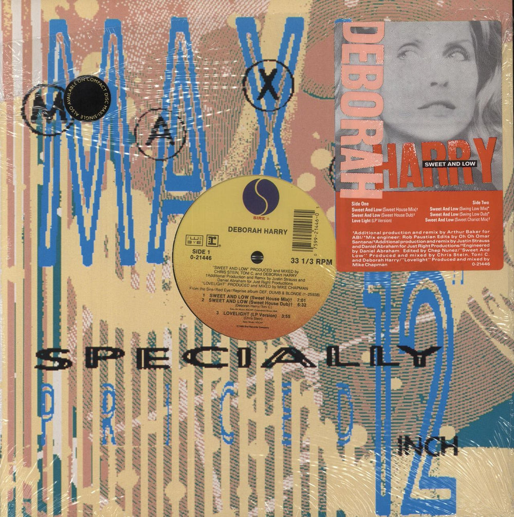 Debbie Harry Sweet And Low US 12" vinyl single (12 inch record / Maxi-single) 0-21446