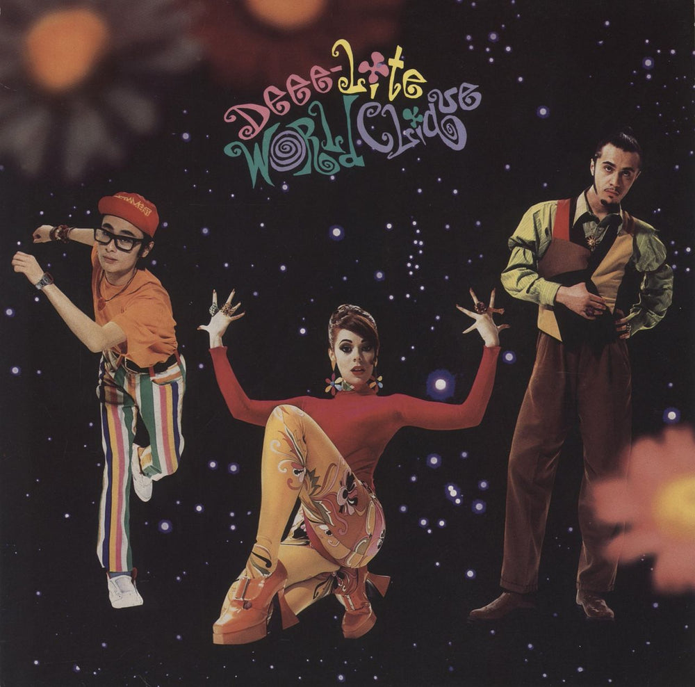 Deee-Lite World Clique - sample sticker UK vinyl LP album (LP record) EKT77