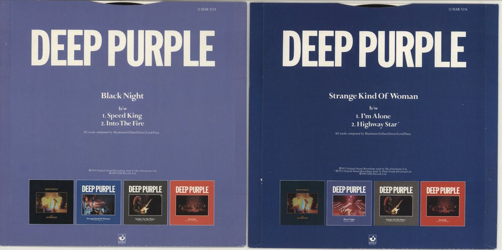 Deep Purple Black Night - Complete Set Of Four UK 12" vinyl single (12 inch record / Maxi-single)
