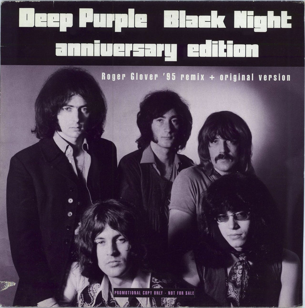 Deep Purple Black Night - Purple Vinyl UK Promo 12" vinyl single (12 inch record / Maxi-single) 12EMDJ382