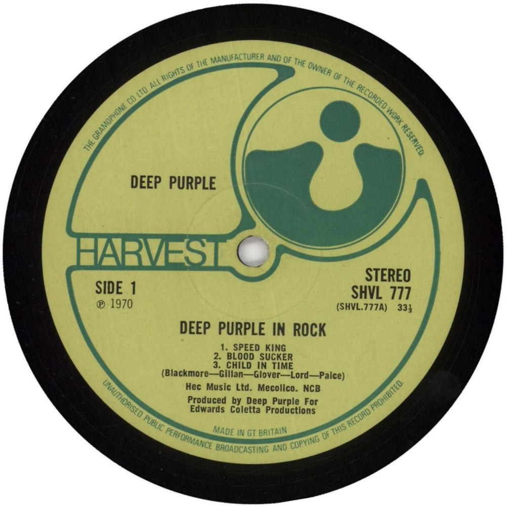 Deep Purple In Rock - 1st - WOS UK vinyl LP album (LP record)