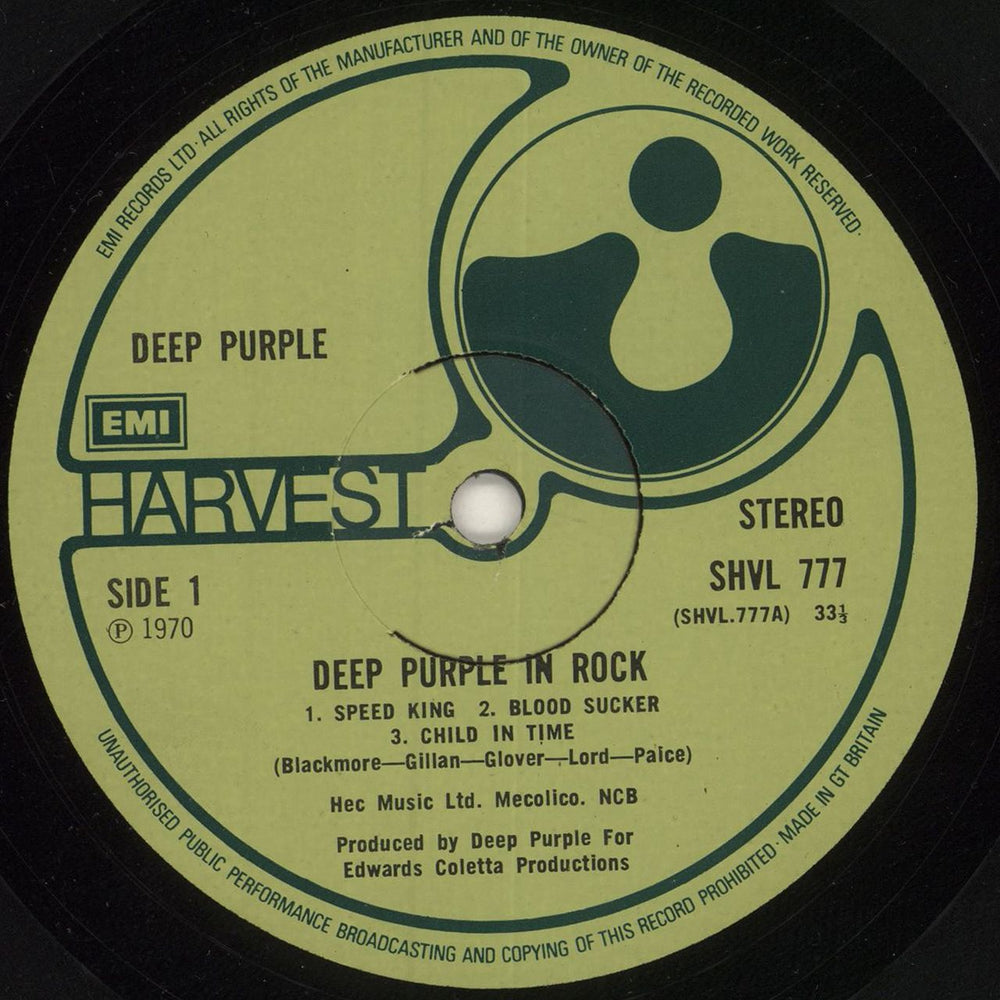 Deep Purple In Rock - 3rd - EX UK vinyl LP album (LP record) DEELPIN311250