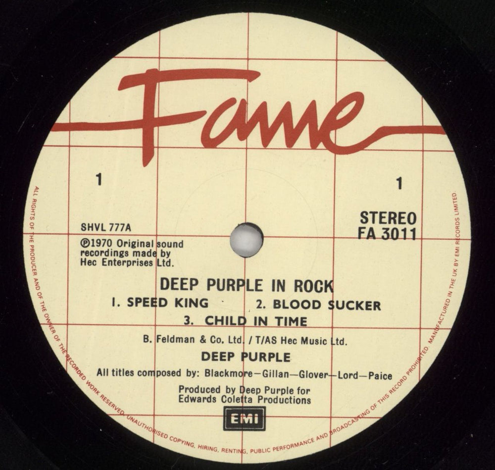 Deep Purple In Rock UK vinyl LP album (LP record) DEELPIN496076