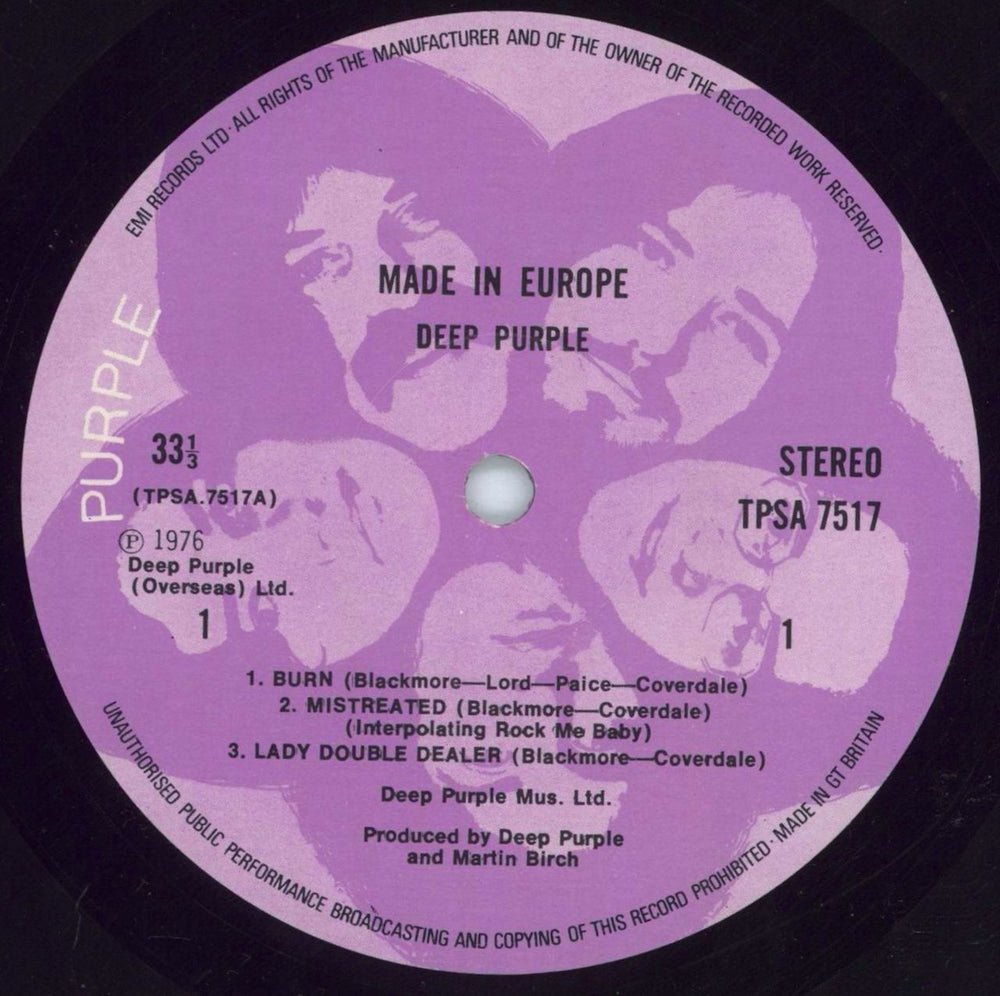 Deep Purple Made In Europe - 1st - EX UK vinyl LP album (LP record) DEELPMA678890