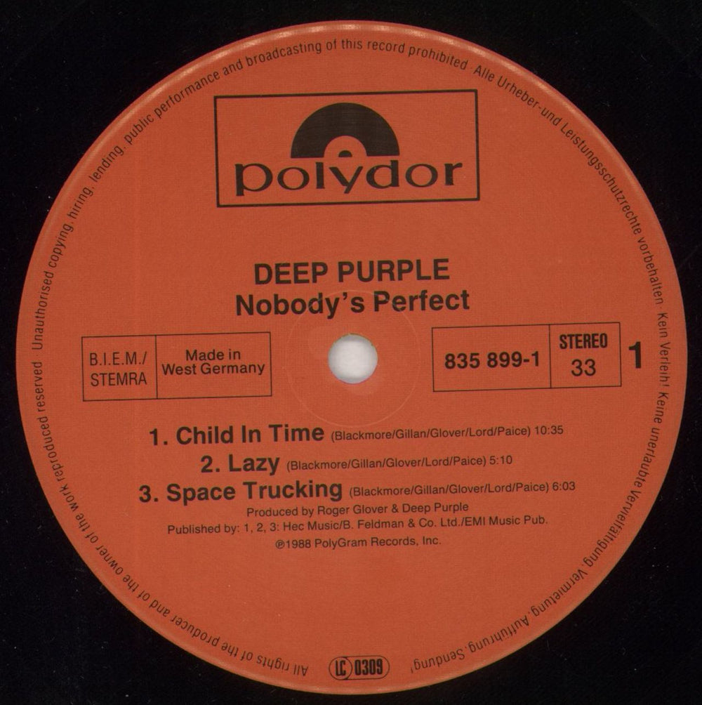 Deep Purple Nobody's Perfect - Hype Stcker UK 2-LP vinyl record set (Double LP Album) DEE2LNO851108