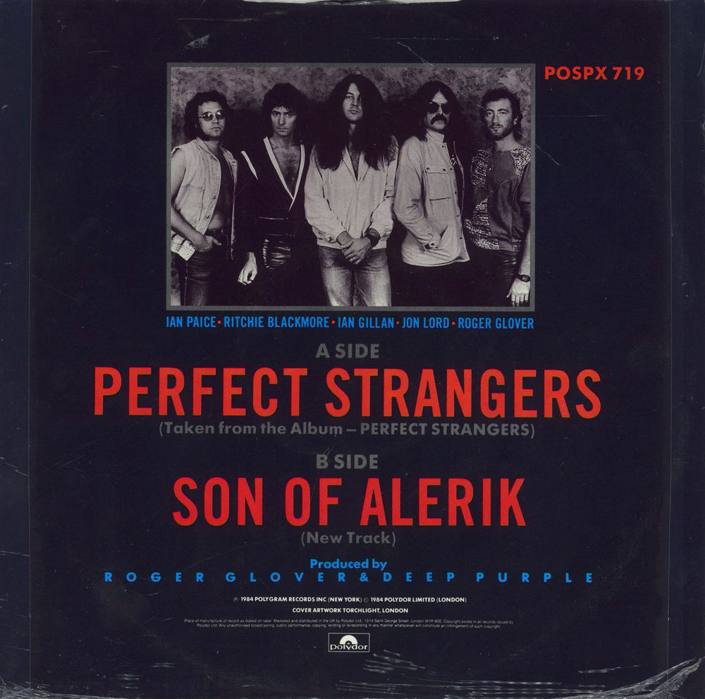 Deep Purple Perfect Strangers + 'Family Tree' Insert - Shrink UK 12" vinyl single (12 inch record / Maxi-single)