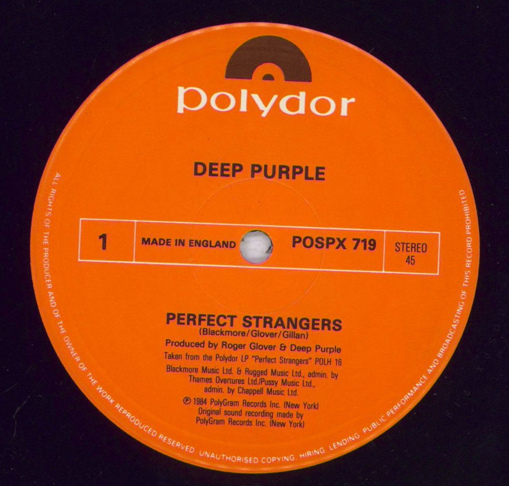 Deep Purple Perfect Strangers + 'Family Tree' Insert - Shrink UK 12" vinyl single (12 inch record / Maxi-single) DEE12PE833284