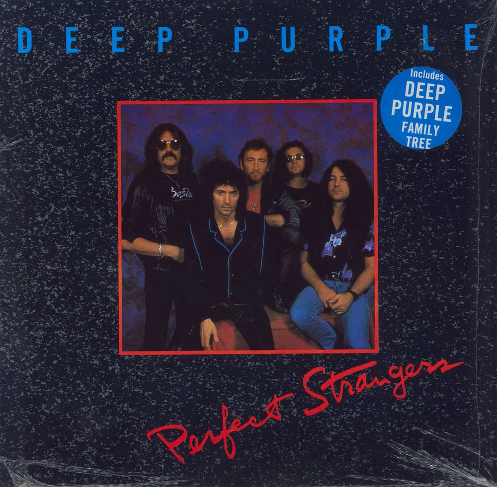 Deep Purple Perfect Strangers + 'Family Tree' Insert - Shrink UK 12" vinyl single (12 inch record / Maxi-single) POSPX719