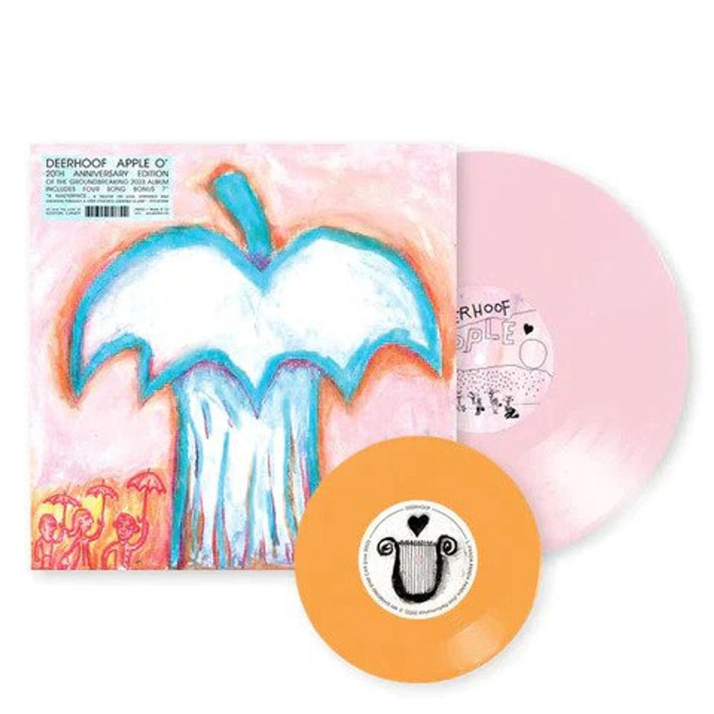 Deerhoof Apple O' - Cotton Candy Coloured Vinyl + Bonus 7" - Sealed UK vinyl LP album (LP record) 3KOLPAP807273