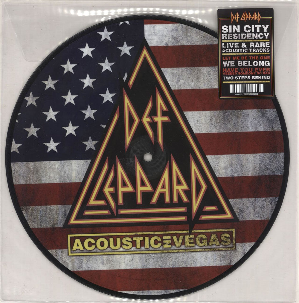 Def Leppard Acoustic In Vegas - Picture Disc Edition UK 10" Vinyl Picture Disc (10 inch Record Single) 0860935