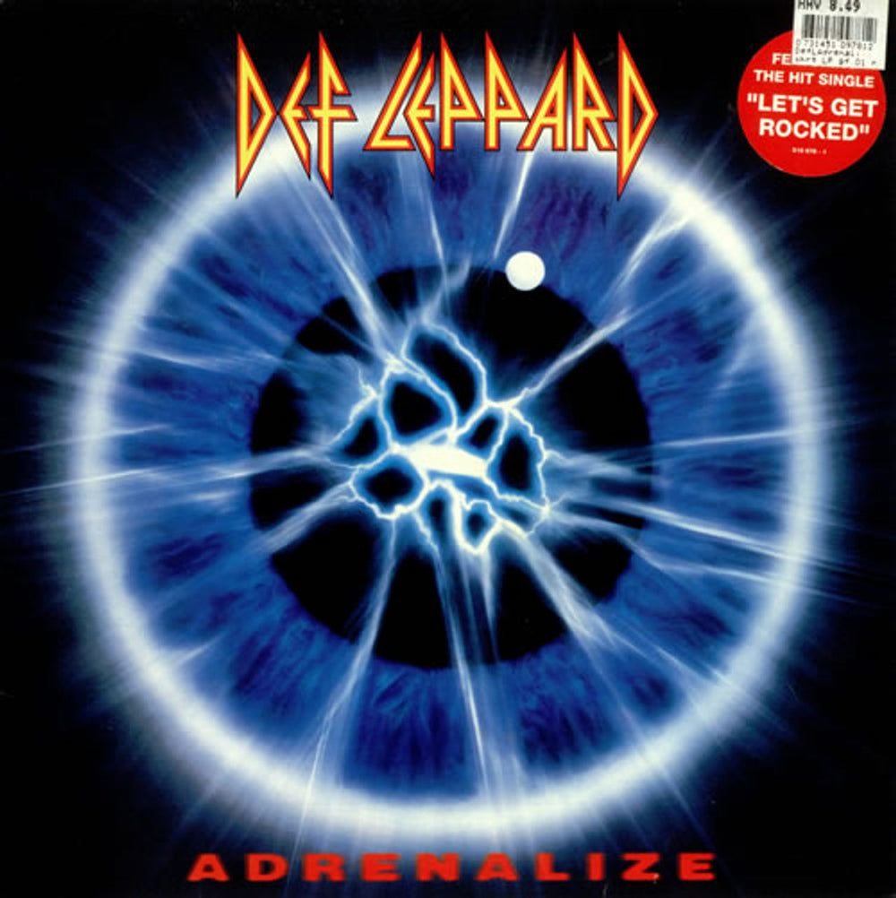 Def Leppard Adrenalize - Stickered - EX UK vinyl LP album (LP record) 510978-1