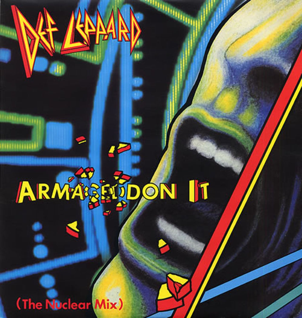 Def Leppard Armageddon It UK 12" vinyl single (12 inch record / Maxi-single) LEPX4