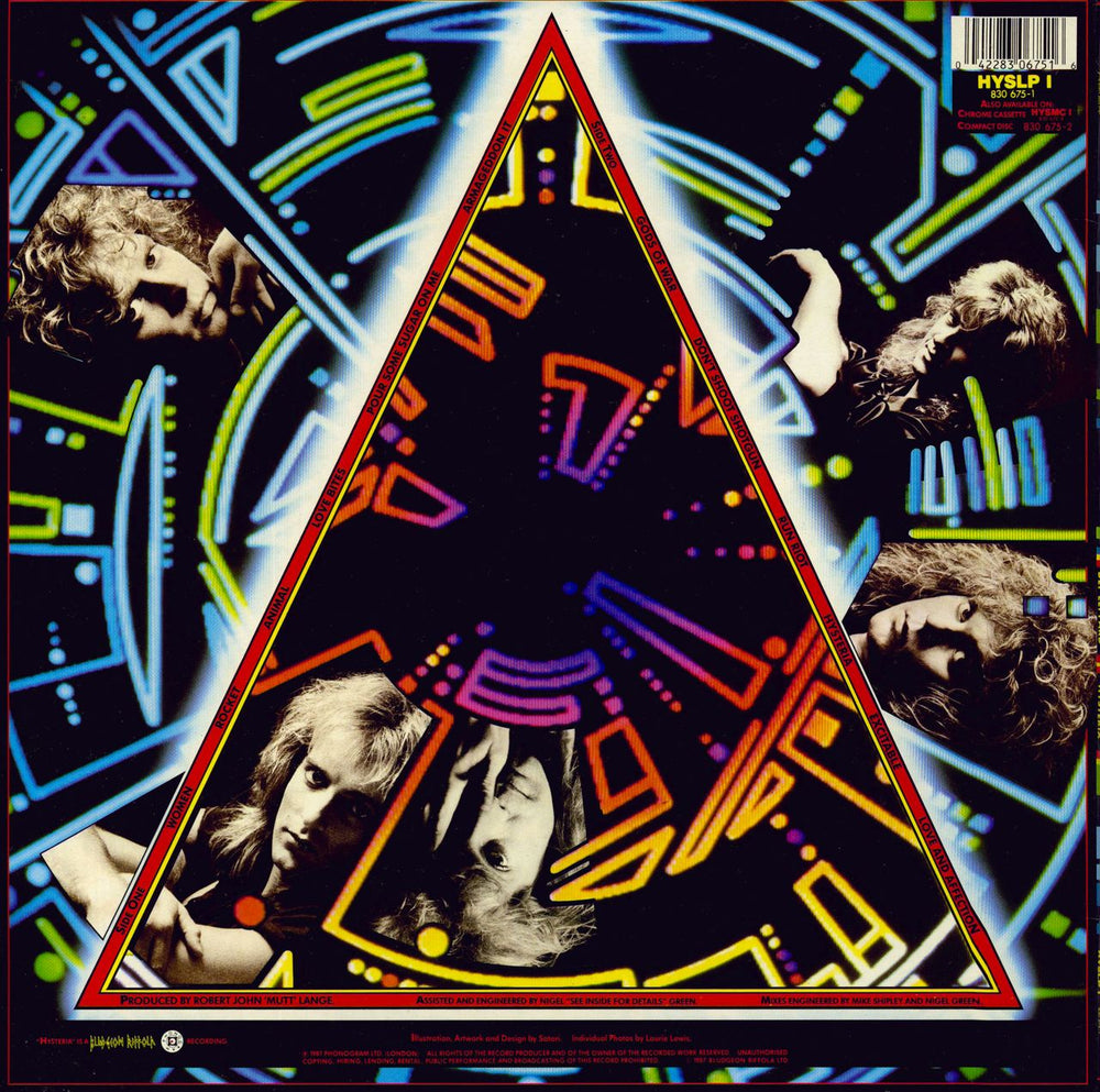 Def Leppard Hysteria - Stickered - EX UK vinyl LP album (LP record) 042283067516