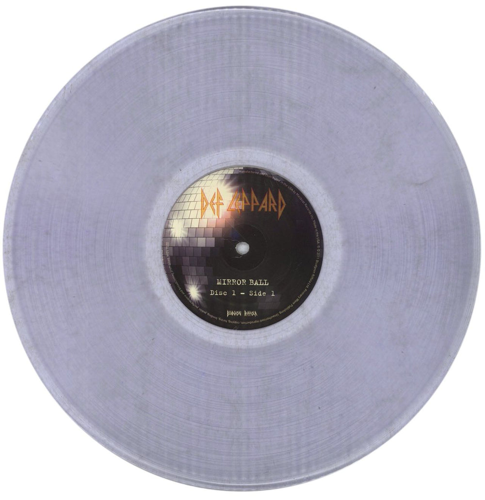 Def Leppard Mirror Ball - Live & More - Clear Vinyl US 3-LP vinyl record set (Triple LP Album) DEF3LMI846703