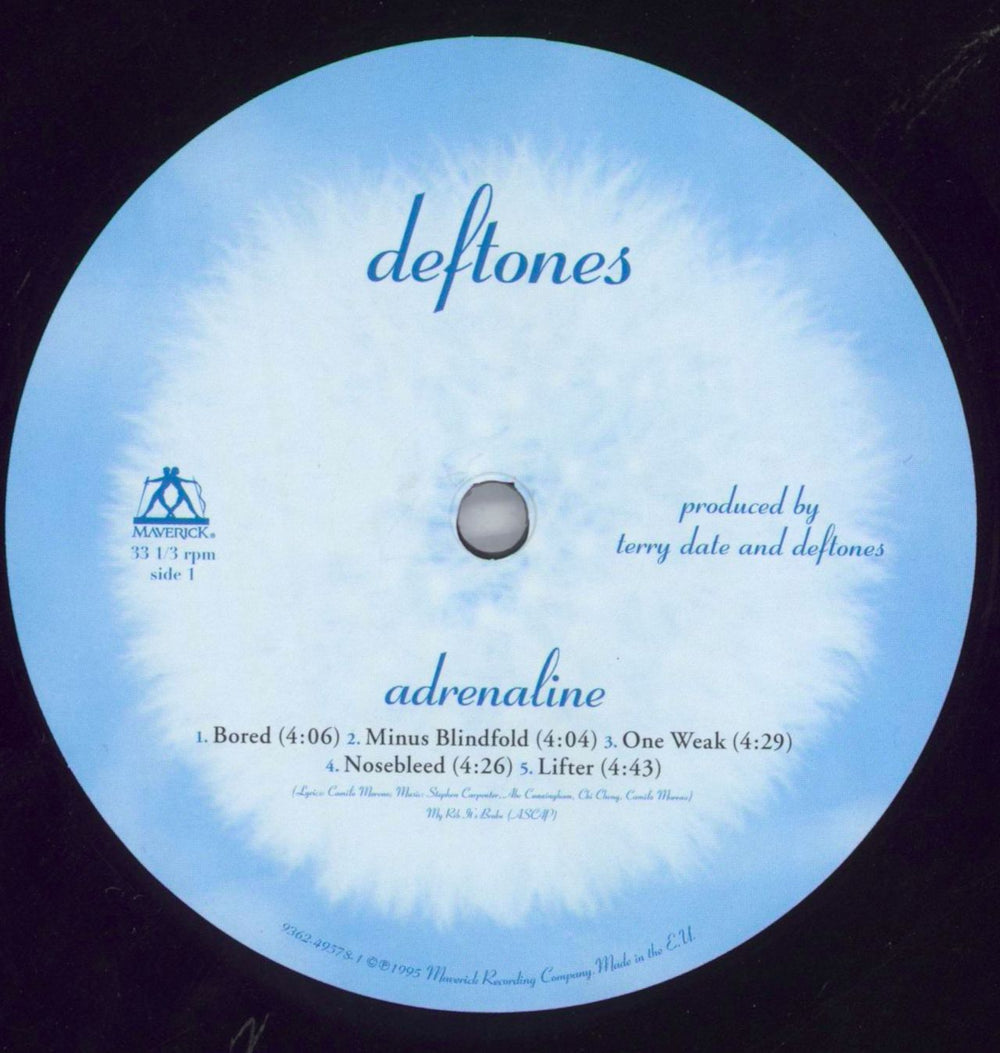 Deftones Adrenaline - 180g - hypesticker UK vinyl LP album (LP record) DFTLPAD820334