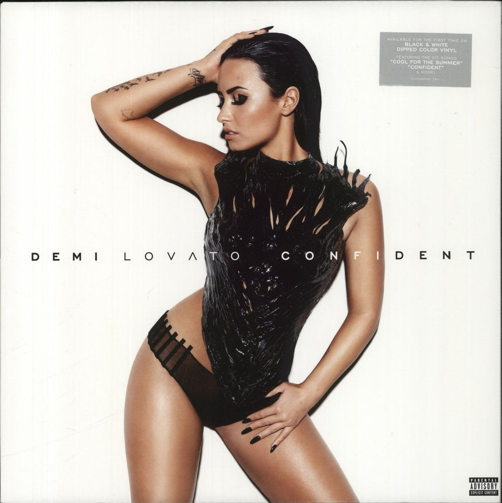 Demi Lovato Confident - Black/White Dipped Vinyl US vinyl LP album (LP record) D003580501