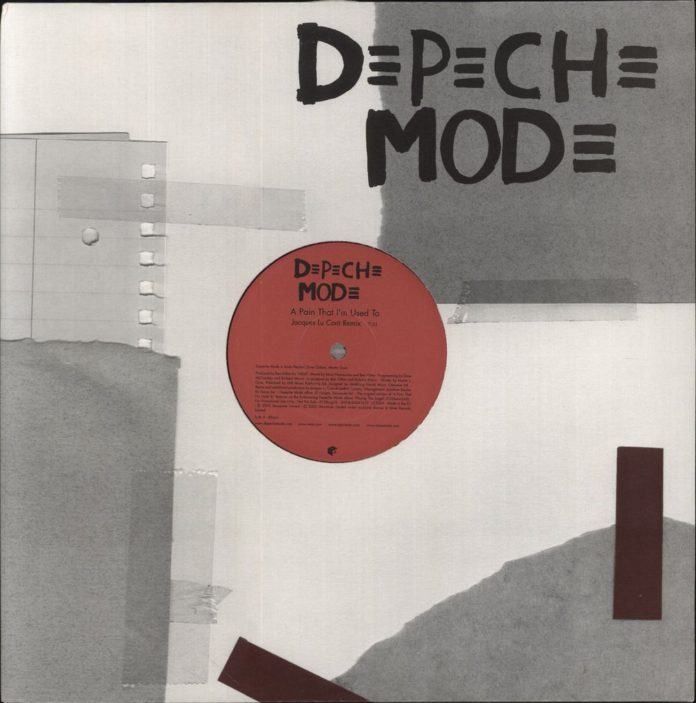 Depeche Mode A Pain That I'm Used To - Promo UK Promo 12" vinyl single (12 inch record / Maxi-single) P12BONG36