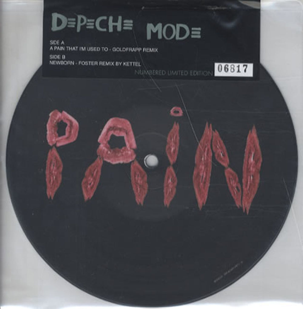 Depeche Mode A Pain That I'm Used To - Sticker-Sealed UK 7" vinyl picture disc (7 inch picture disc single) BONG36