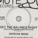 Depeche Mode Get The Balance Right! Australian 7" vinyl single (7 inch record / 45) DEP07GE838197