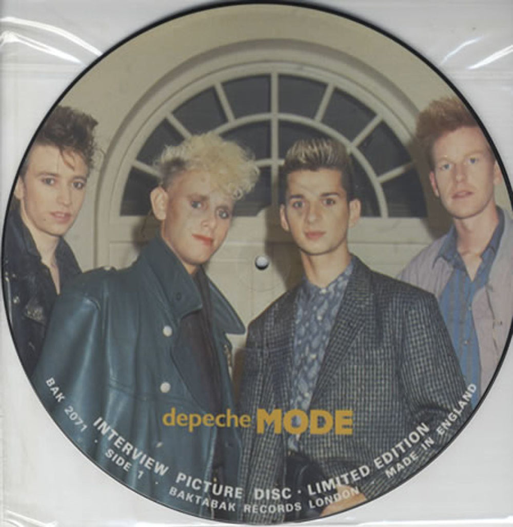 Depeche Mode Interview Disc + Die-cut sleeve UK picture disc LP (vinyl picture disc album) BAK2071