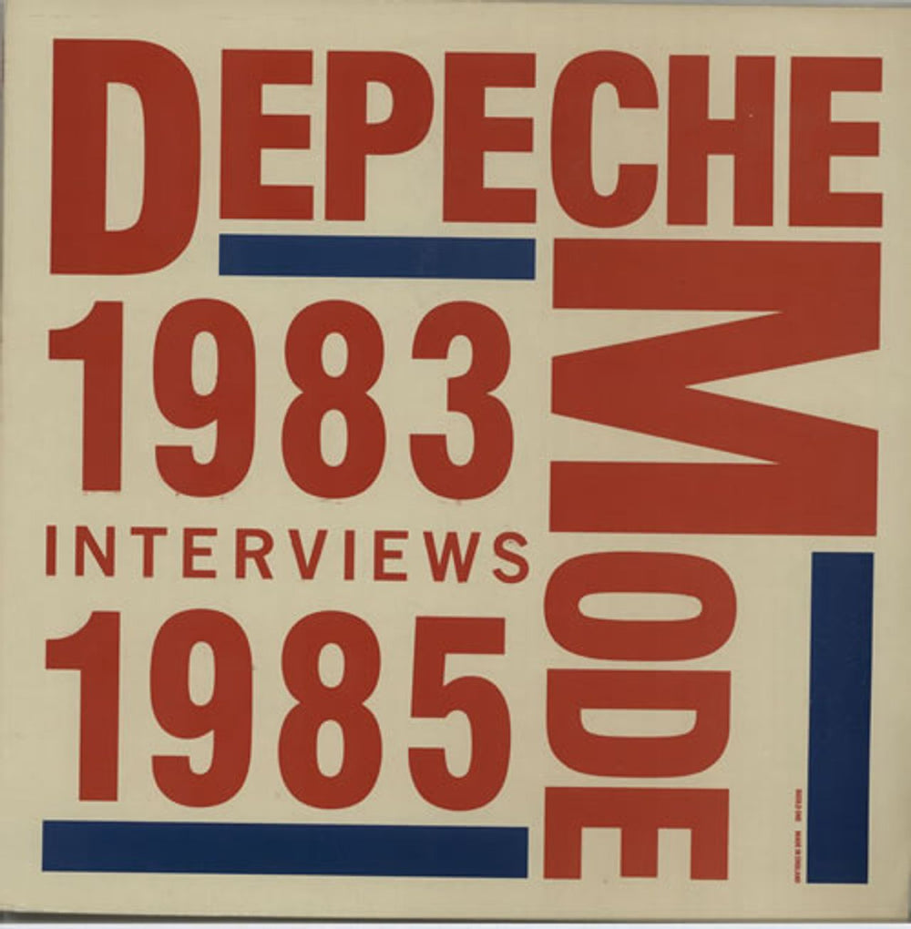 Depeche Mode Interviews 1983-1985 - EX UK picture disc LP (vinyl picture disc album) BASILDONE