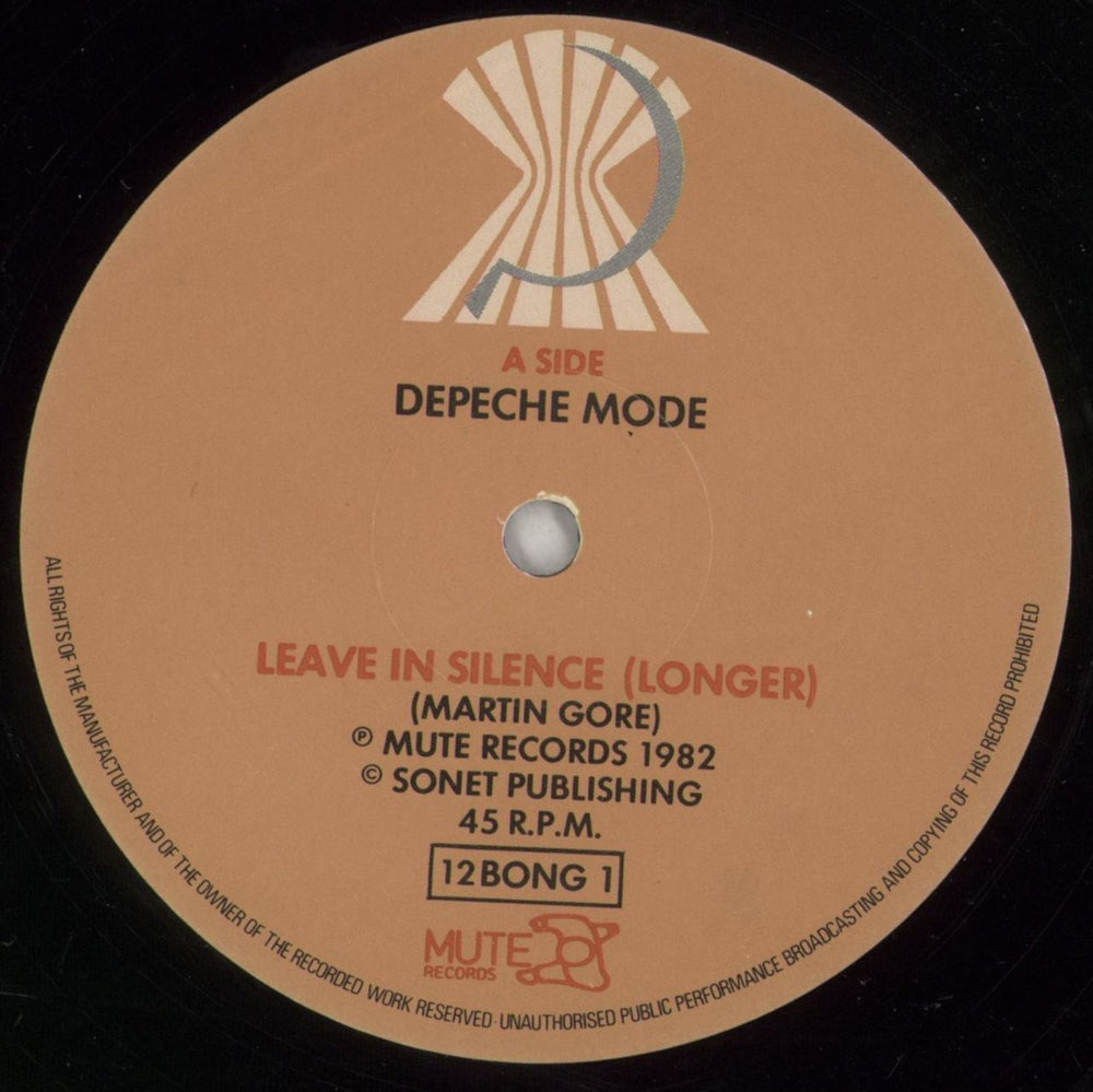 Depeche Mode Leave In Silence - Textured Sleeve - EX UK 12" vinyl single (12 inch record / Maxi-single) DEP12LE07899