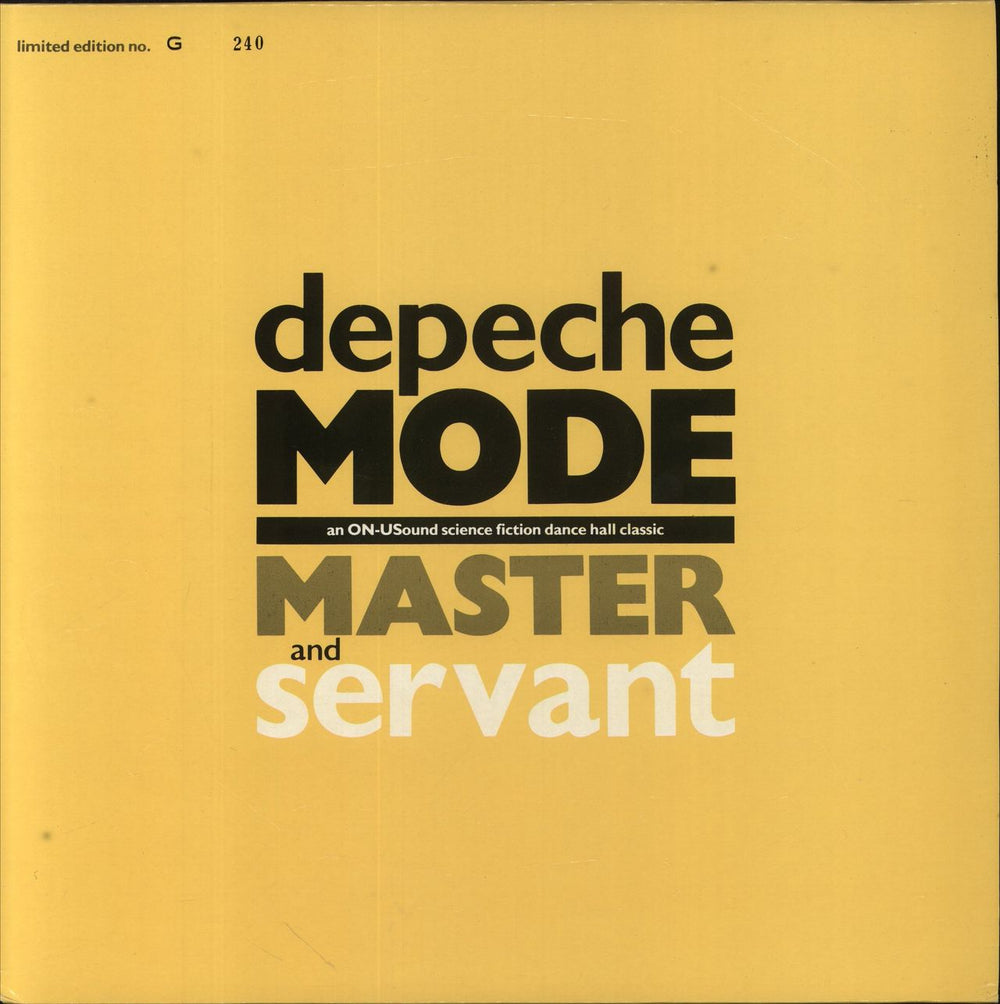 Depeche Mode Master And Servant - EX UK 12" vinyl single (12 inch record / Maxi-single) L12BONG6