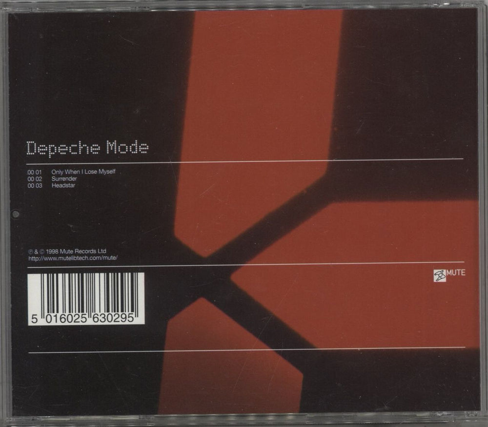 Depeche Mode Only When I Lose Myself + Promo Postcard UK CD single (CD5 / 5") 5016025630295