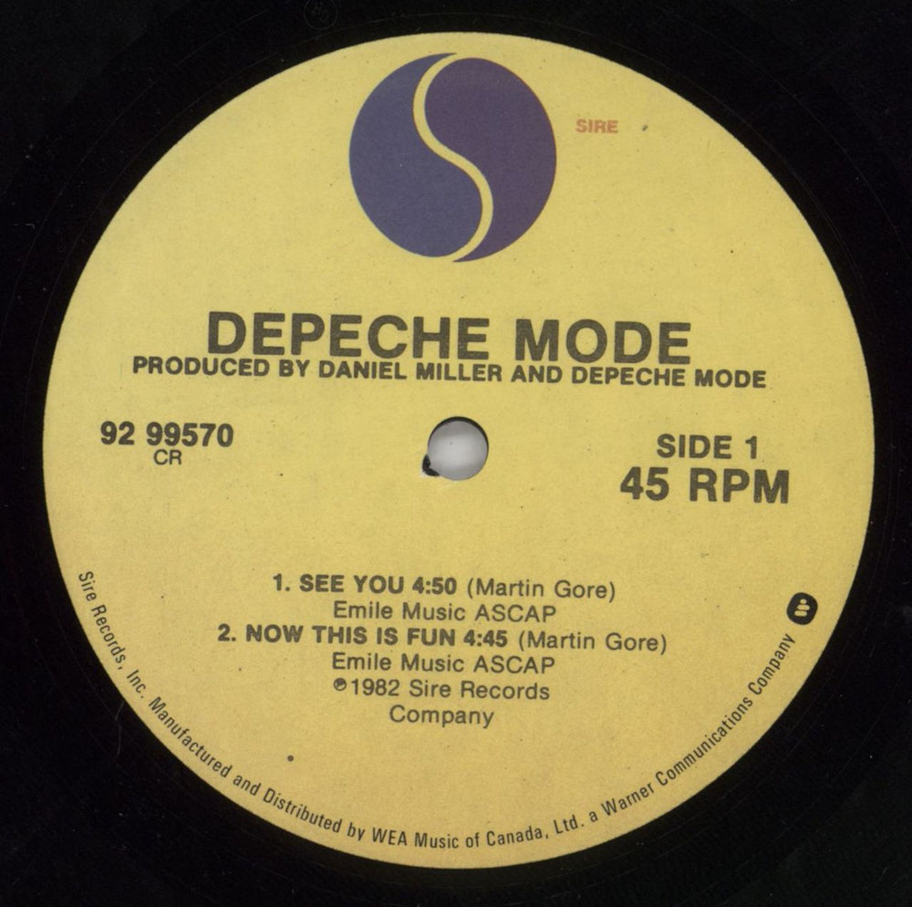 Depeche Mode See You Canadian 12" vinyl single (12 inch record / Maxi-single) DEP12SE69985