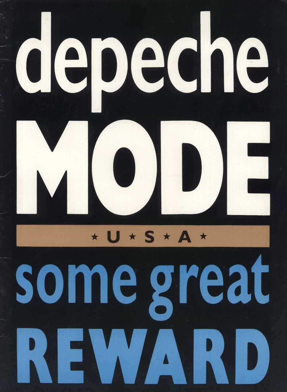 Depeche Mode Some Great Reward - USA US tour programme TOUR PROGRAMME