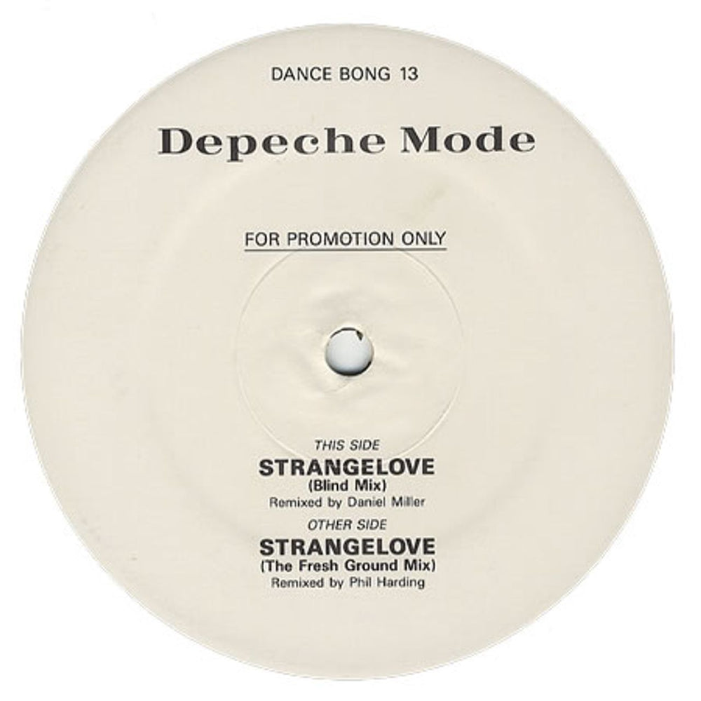 Depeche Mode Strangelove - Fresh Ground Mix UK Promo 12" vinyl single (12 inch record / Maxi-single) DANCEBONG13