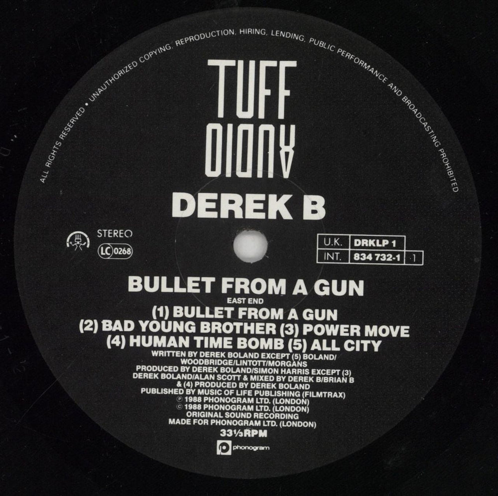 Derek B Bullet From A Gun - Hype-stickered sleeve UK vinyl LP album (LP record) DEKLPBU715382