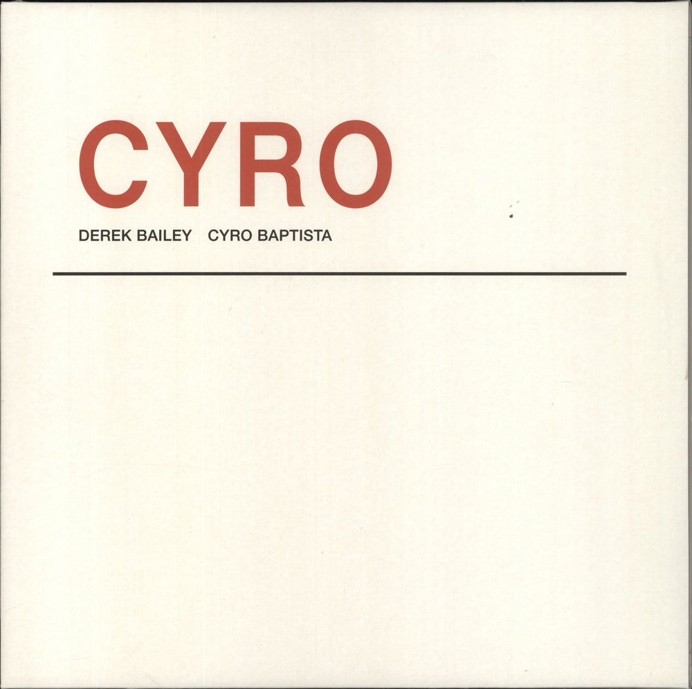 Derek Bailey Cyro UK 2-LP vinyl record set (Double LP Album) HJRLP207