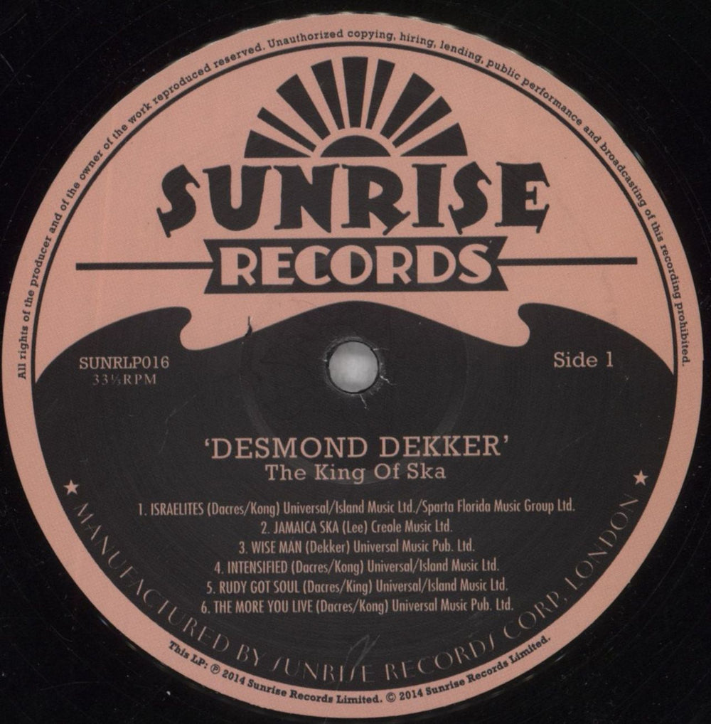 Desmond Dekker The King Of Ska UK vinyl LP album (LP record) DDKLPTH847759