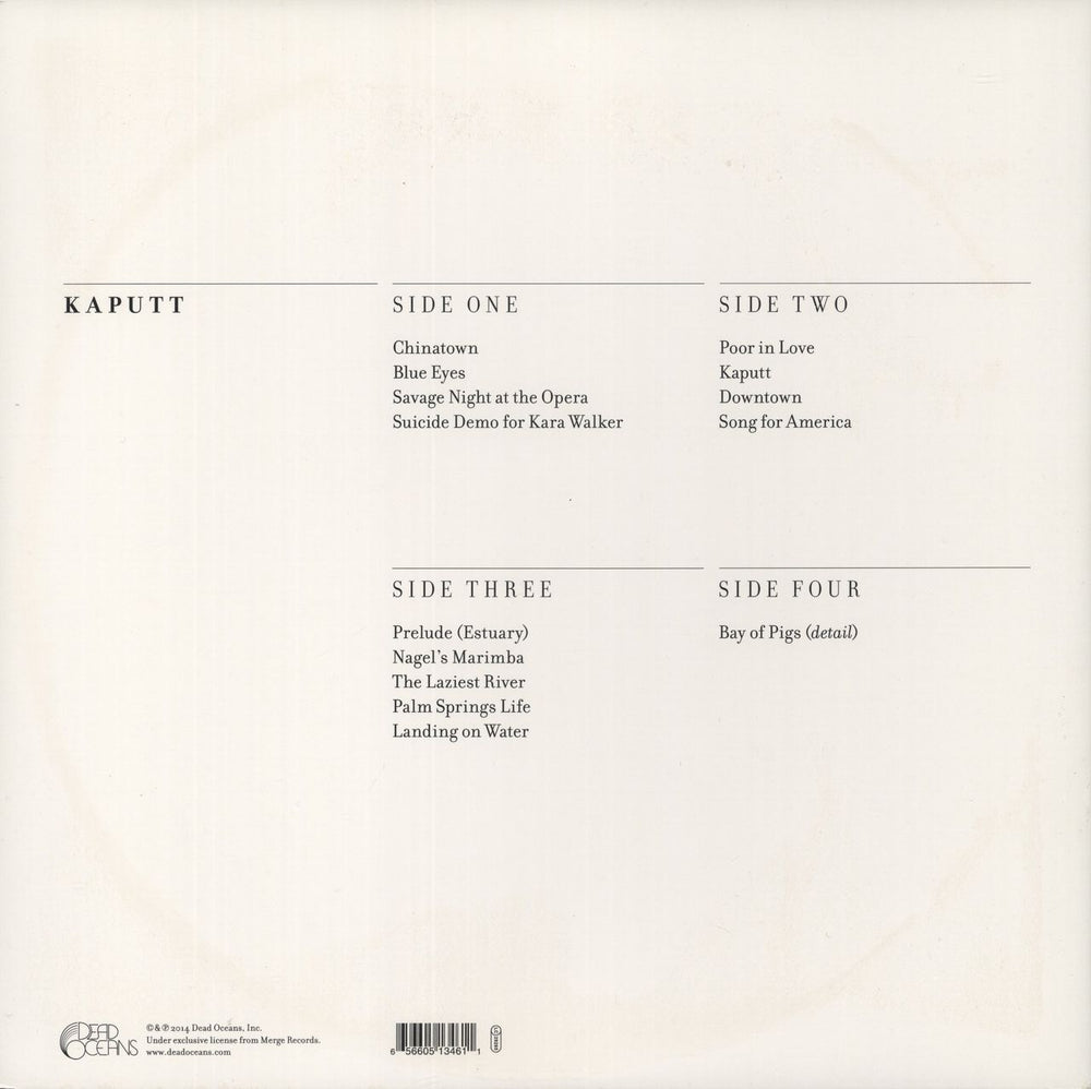 Destroyer Kaputt UK 2-LP vinyl record set (Double LP Album) 656605134611