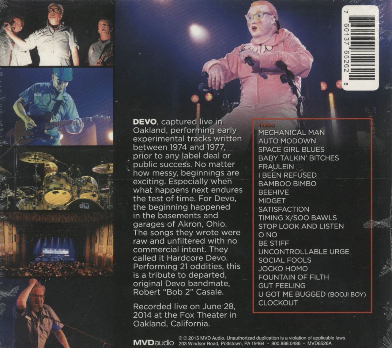 Devo Hardcore Devo Live! US CD album (CDLP) 760137652625